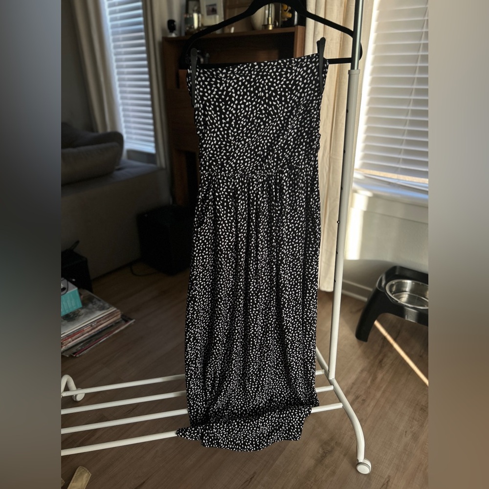 Heart Design Strapless Maxi Dress!